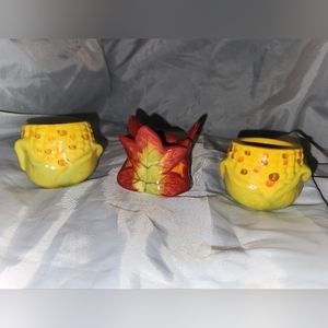 3 pc fall candle holders